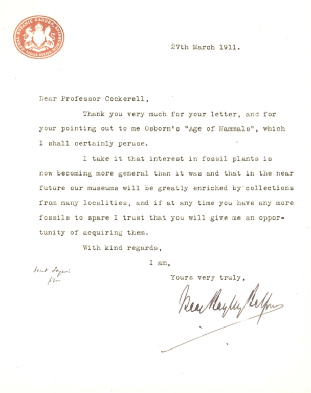 Letter from Isaac Bayley Balfour to Theodore Cockerell