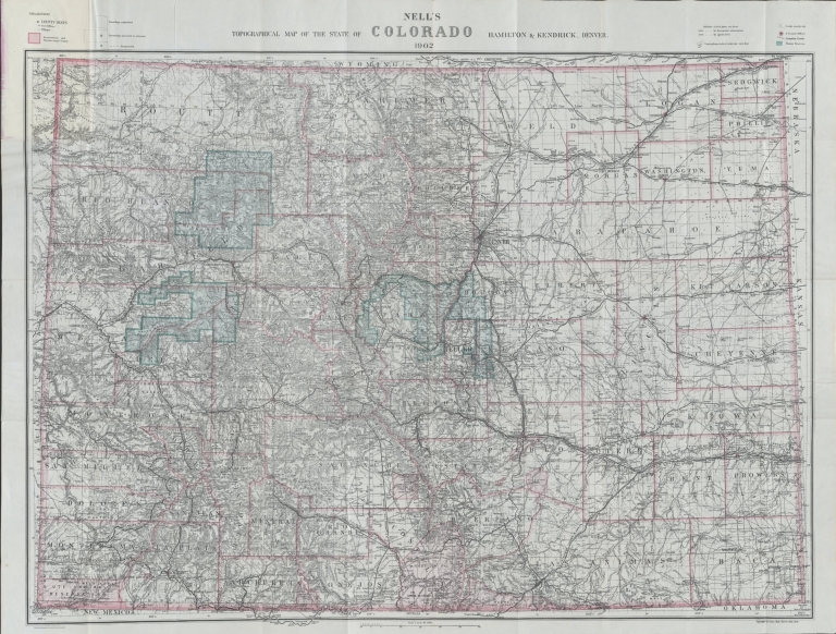 Nell's topographical map of the state of Colorado