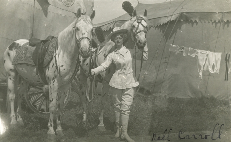 Nell Carroll with horses