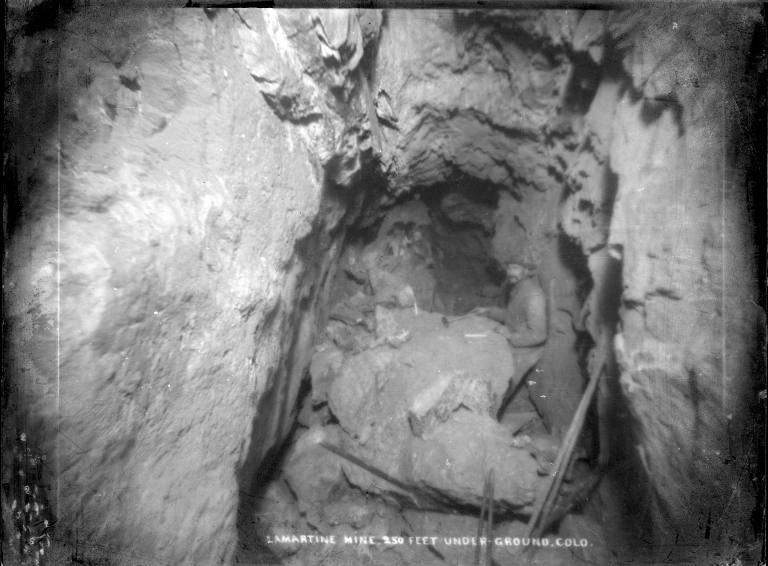 Lamartine Mine, 250 feet under-ground, Colo