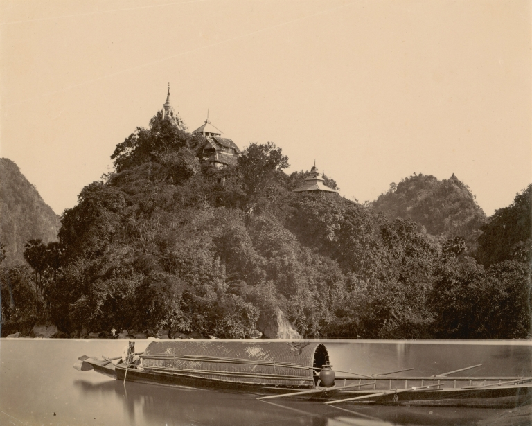 Pagoda 25 Miles Above Moulmein, Burmese Canoe