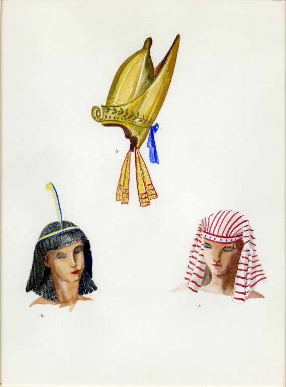 Plate II: Egyptian crown, wig, headdress