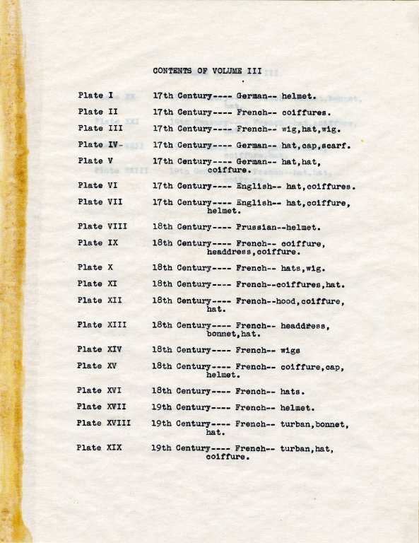 Table of Contents: Volume III Table of Contents: Volume III