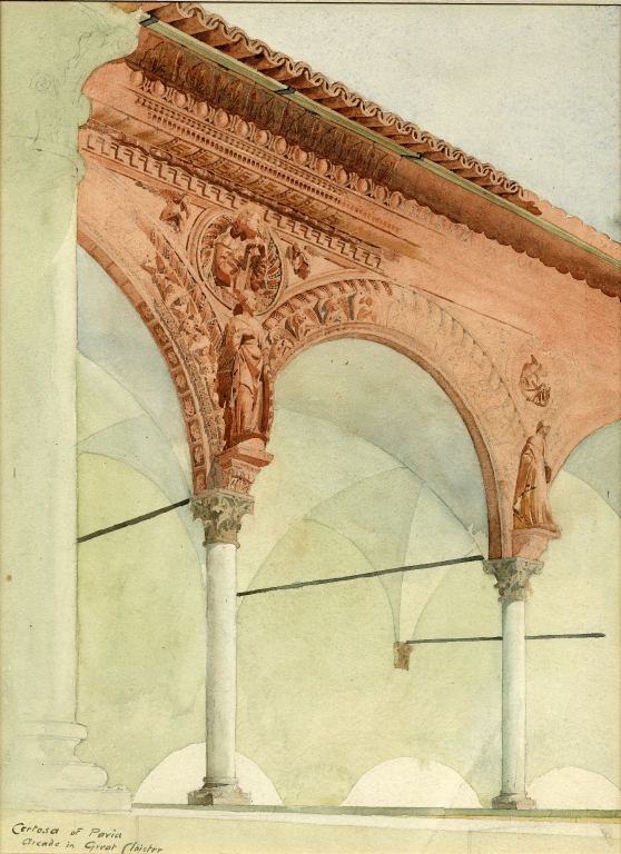 Arcade at Certosa di Pavia