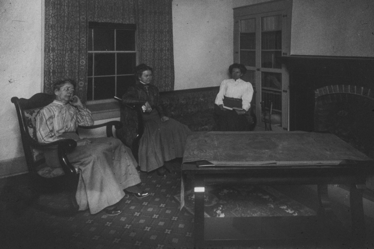 Women inside the Ownby home in Wootton, Colorado