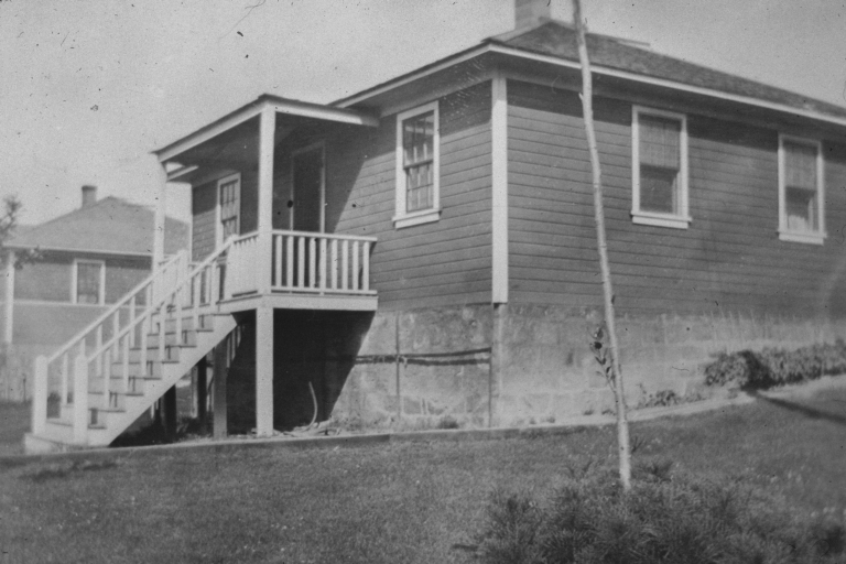 Exterior view of a miner's house